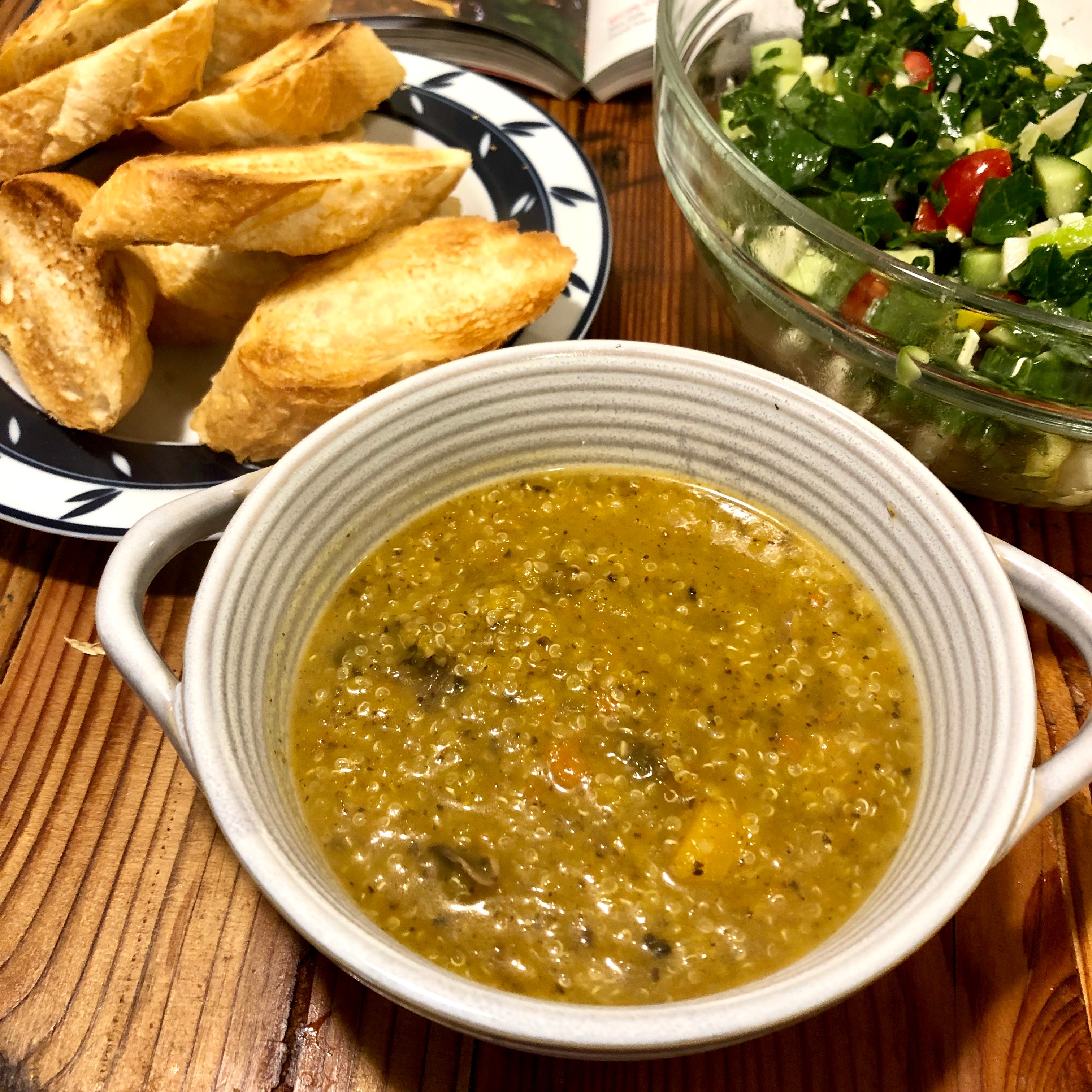 Creamy Mushroom-Squash Soup with Quinoa Recipe (Vegan)