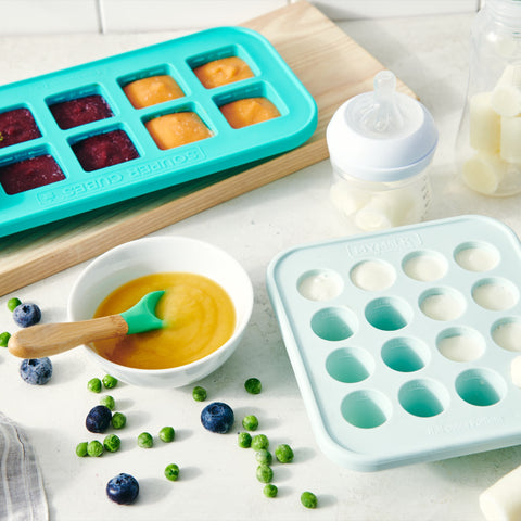  2 Pieces Breastmilk Storage Container Baby Food Milk Silicone Freezer  Trays with Lid Breastmilk Freezer Tray Organizer Ice Trays Silicone  Breastmilk Storage Bag Tray 10-1 oz Bars (Gray) : Baby