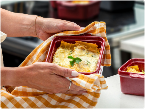 Serving in baking dish