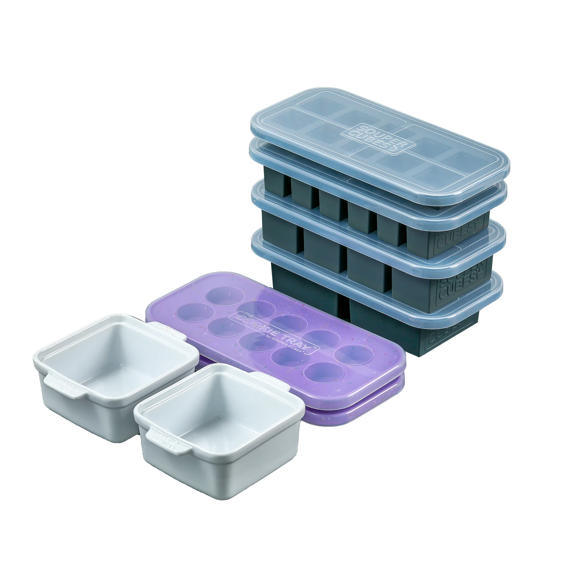 1-Cup Food Tray (Aqua), Souper Cubes