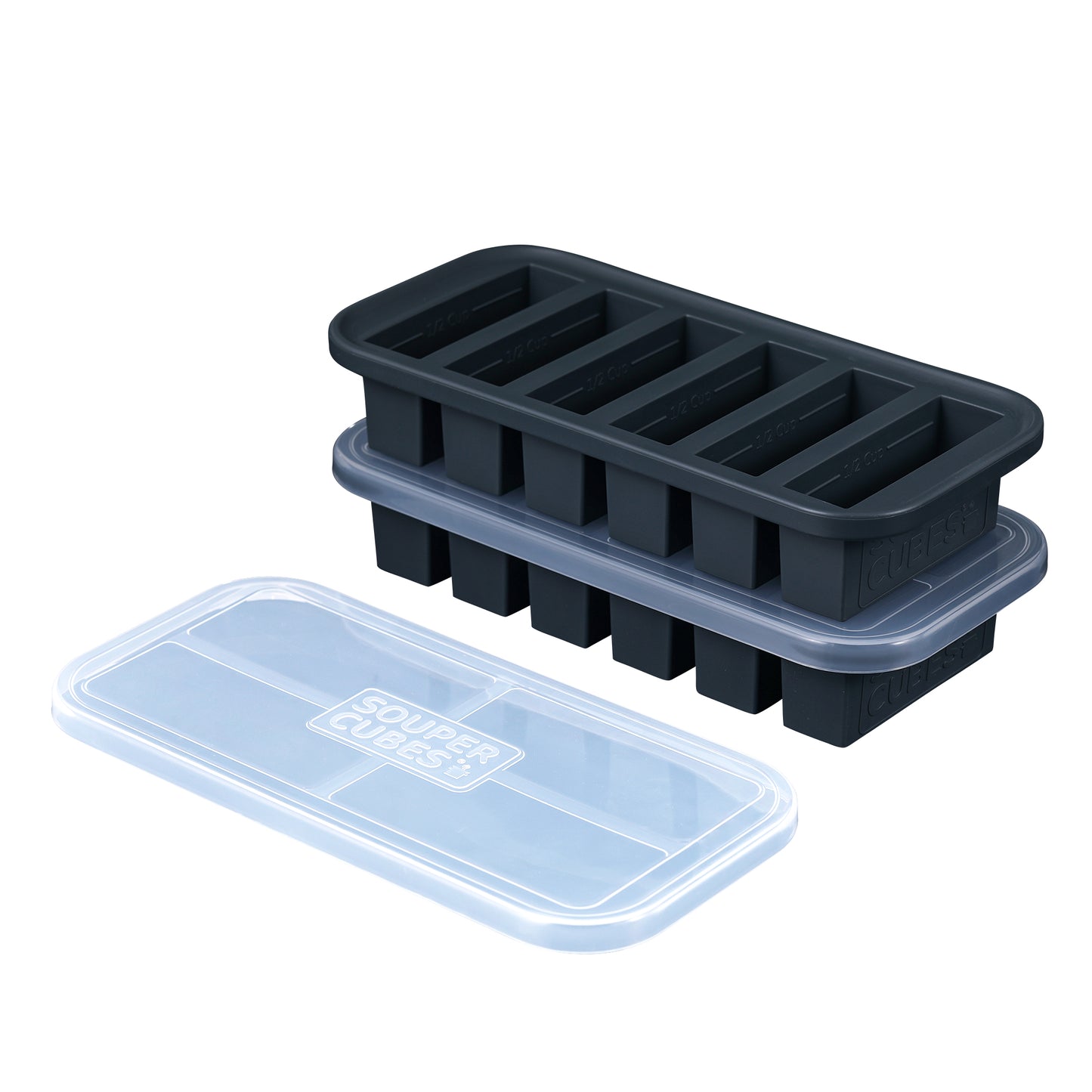 Souper Cubes 1/2-Cup Food Tray | Charcoal